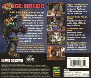 Judge Dredd (US) box cover back